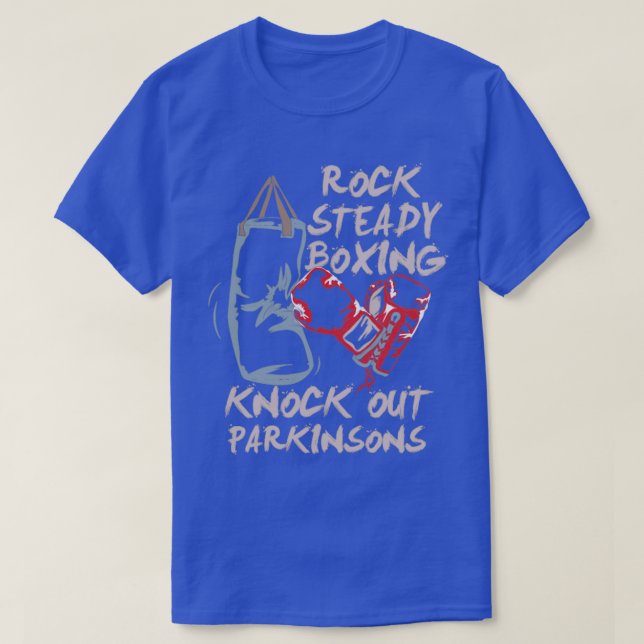 T-shirt Rock Steady Boxer Knock Out Parkinsons Fighter (Design devant)
