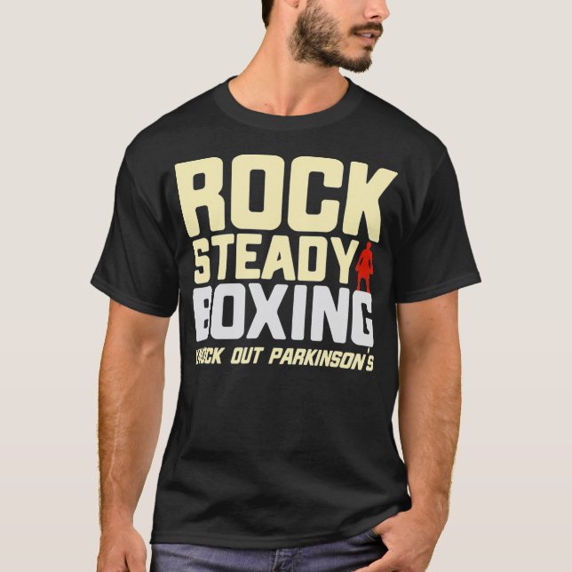 T-shirt Rock Steady Boxing Coach Combattre Parkinsons (Devant)