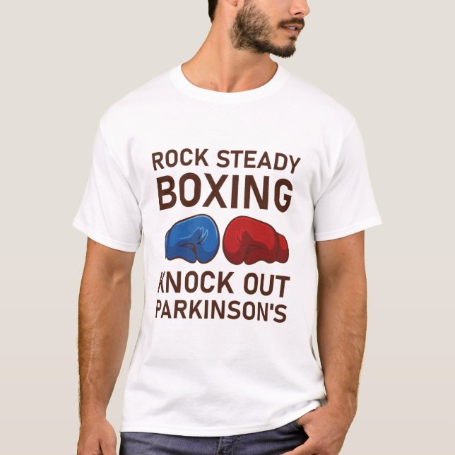 T-shirt Rock Steady Boxing Knock out Parkinson's (Devant)