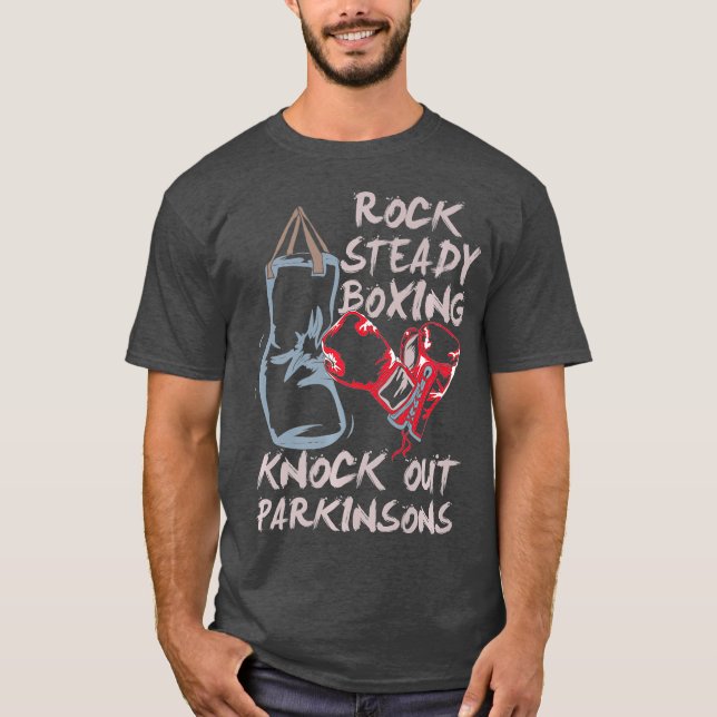 T-shirt Rock Steady Boxing Knock Out Parkinsons Premium (Devant)
