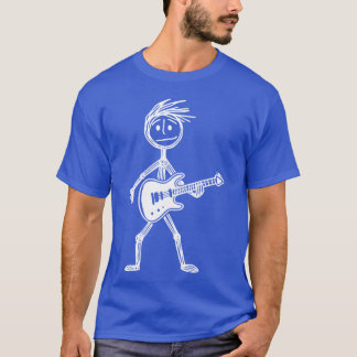 T-shirt Rock Stickman Guitarist gift