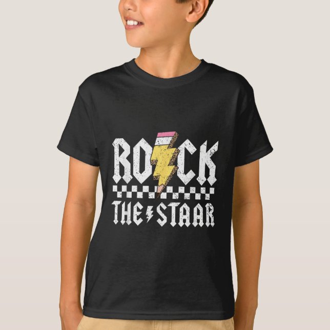 T-shirt Rock The Star Motivational Testing Day Pour Enseig (Devant)