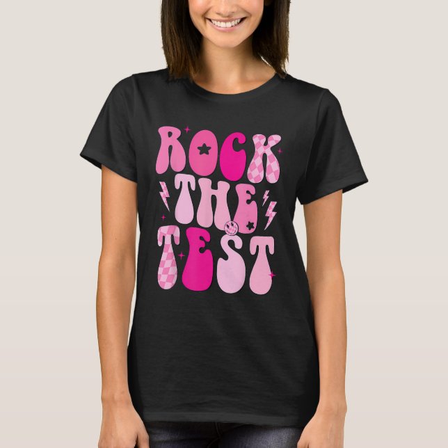 T-shirt Rock The Test Cute Test Day Teacher Stade Test Squ (Devant)