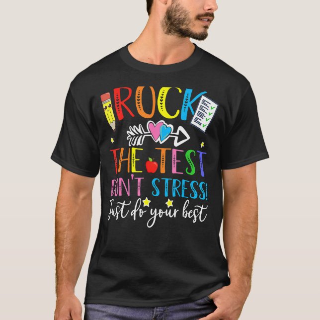 T-shirt Rock The Test Enseignant Test Jour Test Enseignant (Devant)