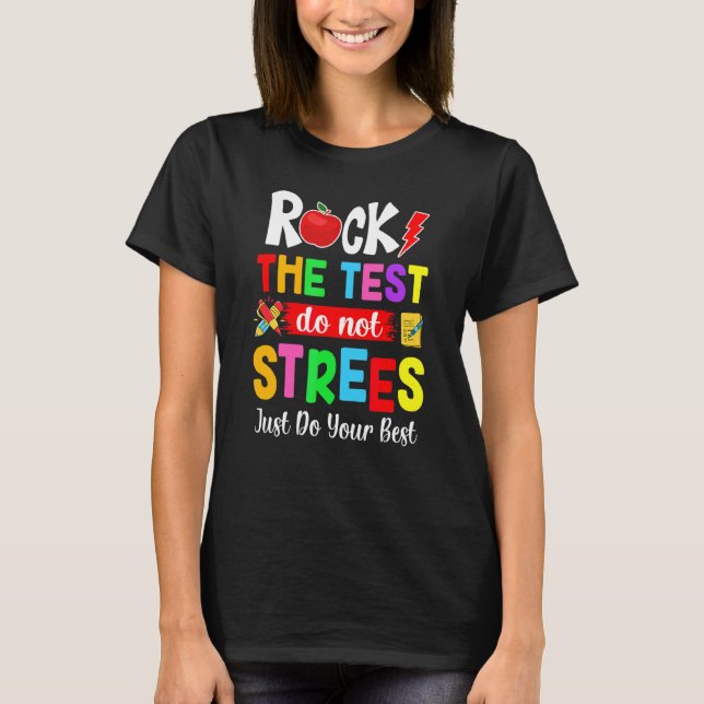 T-shirt Rock The Test Enseignant Test Jour Test Enseignant (Devant)