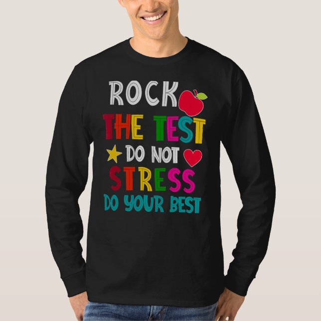 T-shirt Rock The Test Enseignant Test Jour Test Enseignant (Devant)