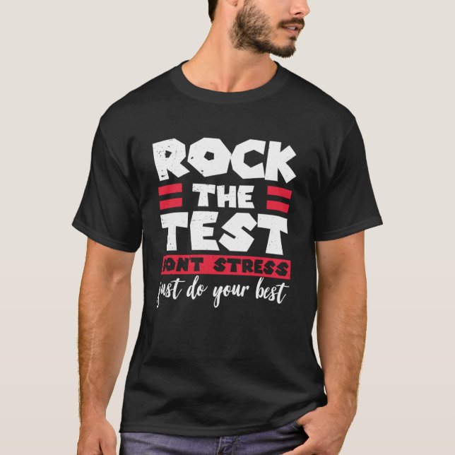 T-shirt Rock The Test Enseignant Test Jour Test Enseignant (Devant)