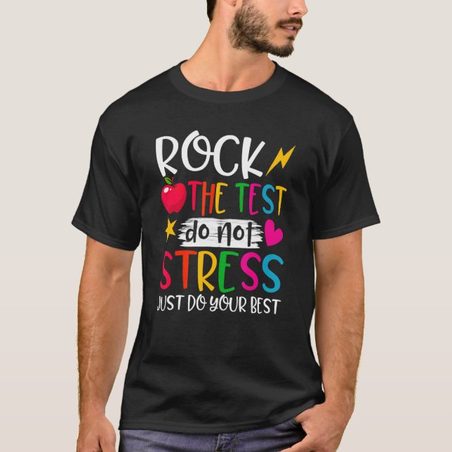 T-shirt Rock The Test Enseignant Test Jour Test Enseignant (Devant)