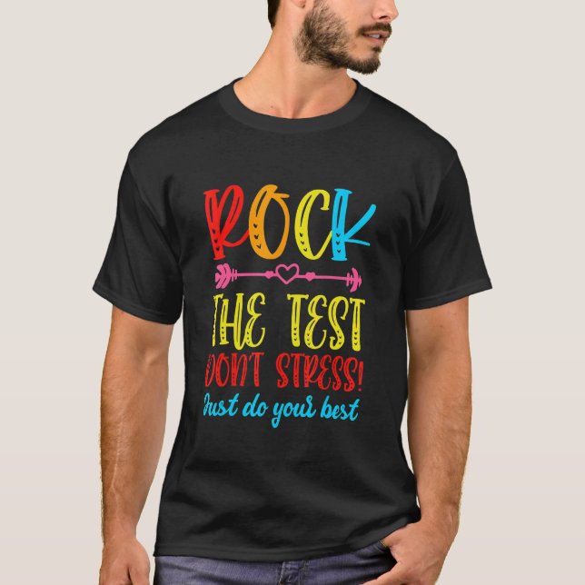 T-shirt Rock The Test Enseignant Test Jour Test Enseignant (Devant)