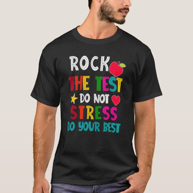 T-shirt Rock The Test Enseignant Test Jour Test Enseignant (Devant)