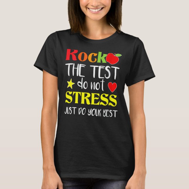 T-shirt Rock The Test Enseignant Test Jour Test Enseignant (Devant)
