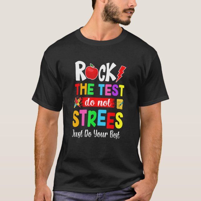 T-shirt Rock The Test Enseignant Test Jour Test Enseignant (Devant)