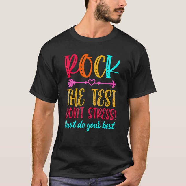 T-shirt Rock The Test Enseignant Test Jour Test Enseignant (Devant)