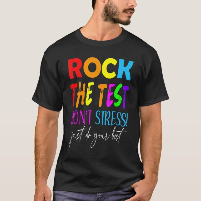 T-shirt Rock The Test Enseignant Test Jour Test Enseignant (Devant)