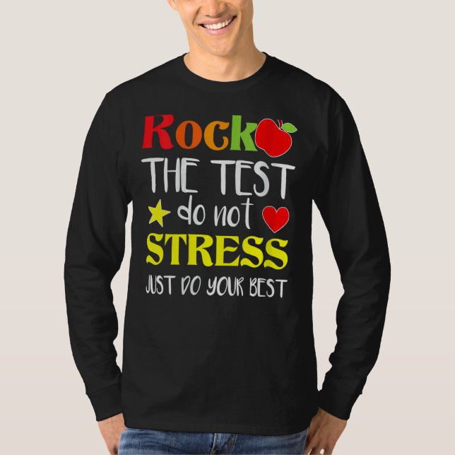 T-shirt Rock The Test Enseignant Test Jour Test Enseignant (Devant)