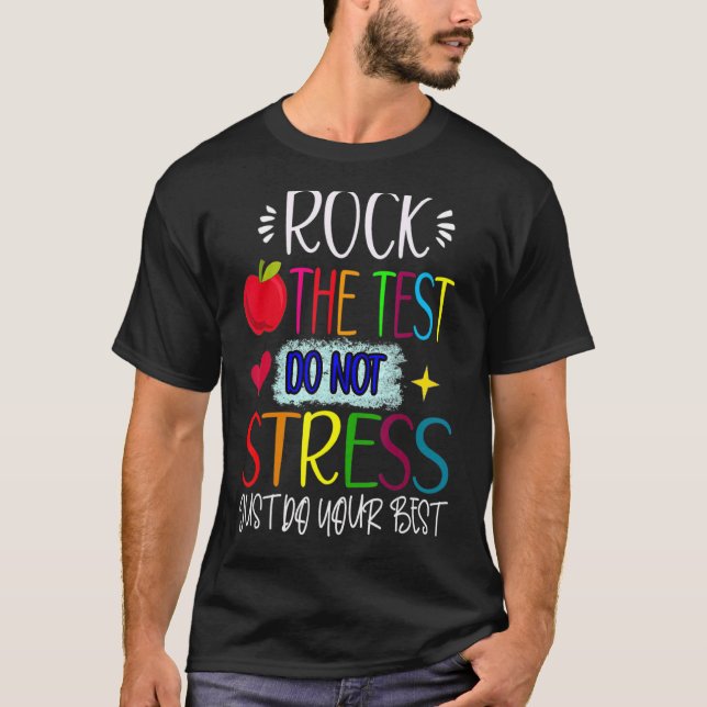 T-shirt Rock The Test Enseignant Test Jour Test Enseignant (Devant)