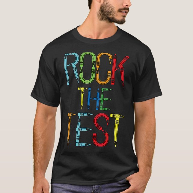 T-shirt Rock The Test Enseignant Test Jour Test Enseignant (Devant)