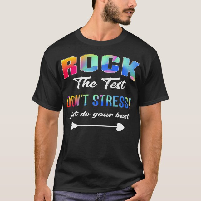 T-shirt Rock The Test Funny School Professeur Plaisanterie (Devant)