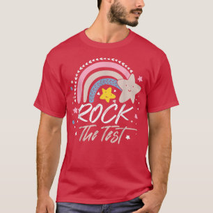 T-shirt Rock The Test Teacher Encouragement Funny Motivati