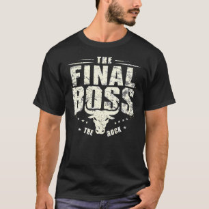 T-shirt Rock Vintage Music Boss Final White Design Fun