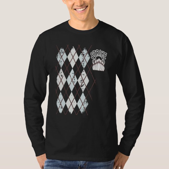 T-shirt Rockabilly Bowling Men Women Retro 50s Sock Hop Ar (Devant)