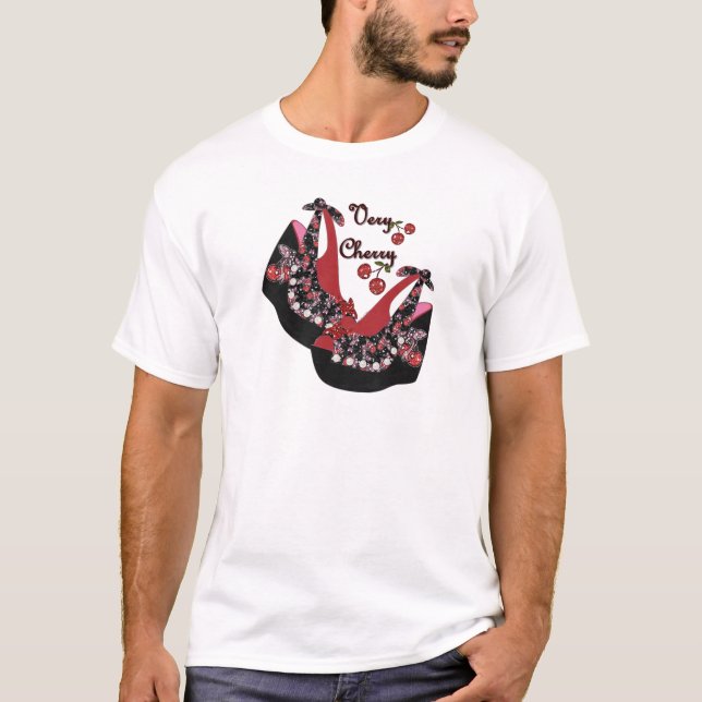 T-shirt Rockabilly Very Cherry Shoes (Devant)