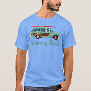 T-shirt Rockaway Beach New York Retro Surf Wagon