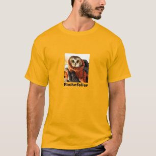 T-shirt Rockefeller le hibou, or,