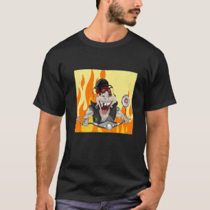 T-shirt Rocker avec feu et flammes Burnout