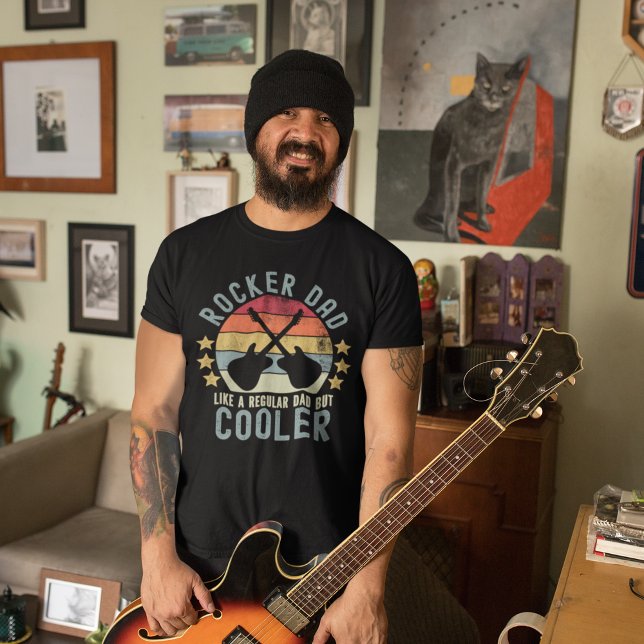 T-shirt Rocker Dad Like a Regular Dad But Cooler (Créateur téléchargé)