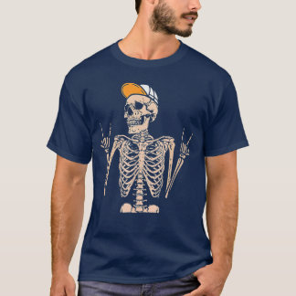 T-shirt Rocker Skeleton Cap Cool Halloween Punk Rock Hand
