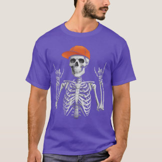 T-shirt Rocker Skeleton Cap Skater Cool Halloween Punk Roc