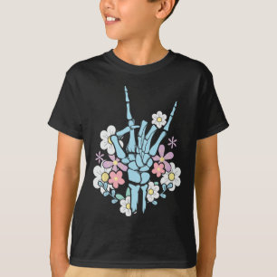 T-shirt Rocker Skeleton Casquette Skin Cool Halloween Punk