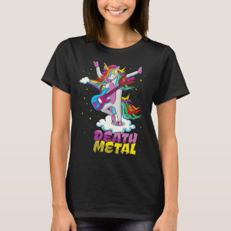T-shirt Rocker Unicorn Rainbow Metal Musique Guitariste Me