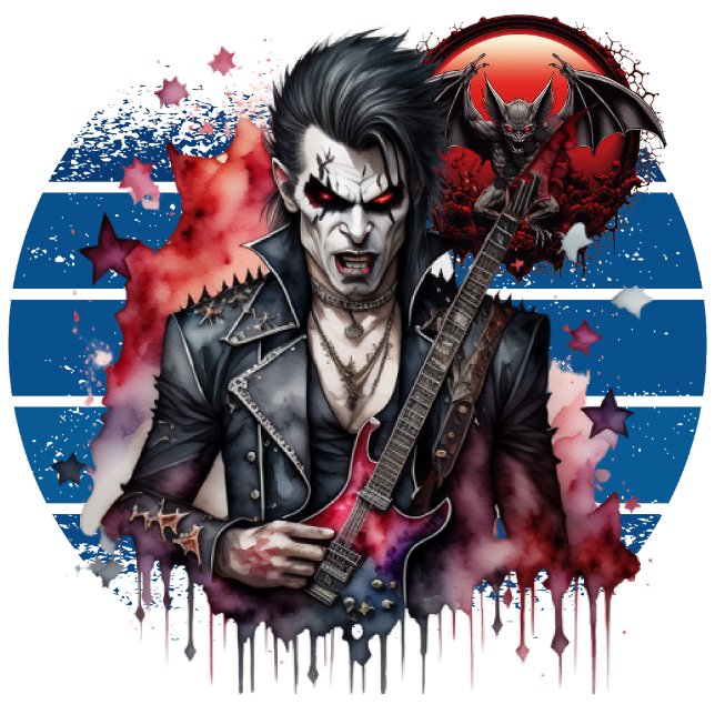T-shirt Rocker Vampire (Sip in Style, Live Forever.)