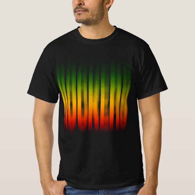T-shirt Rockers Effet flou Typographie Rasta Reggae (Devant)