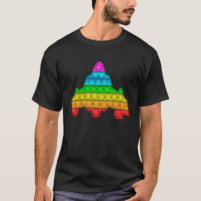 T-shirt Rocket arc-en-ciel (Devant)