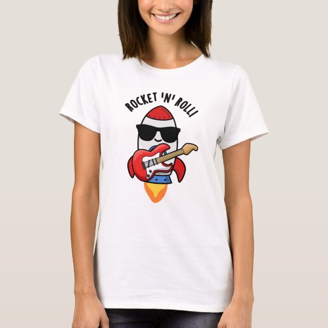 T-shirt Rocket Et Rouleau Drôle Rocket Pun (Devant)