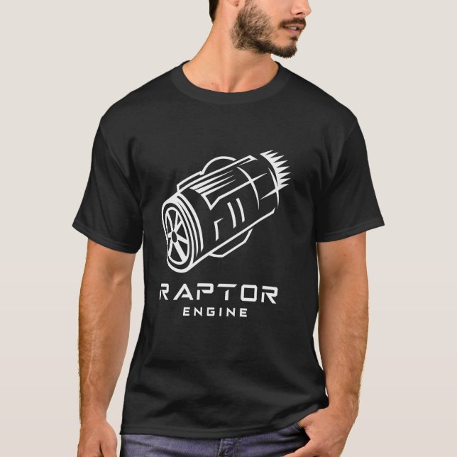T-shirt Rocket Scientifique Starship Raptor Engine Pour L' (Devant)