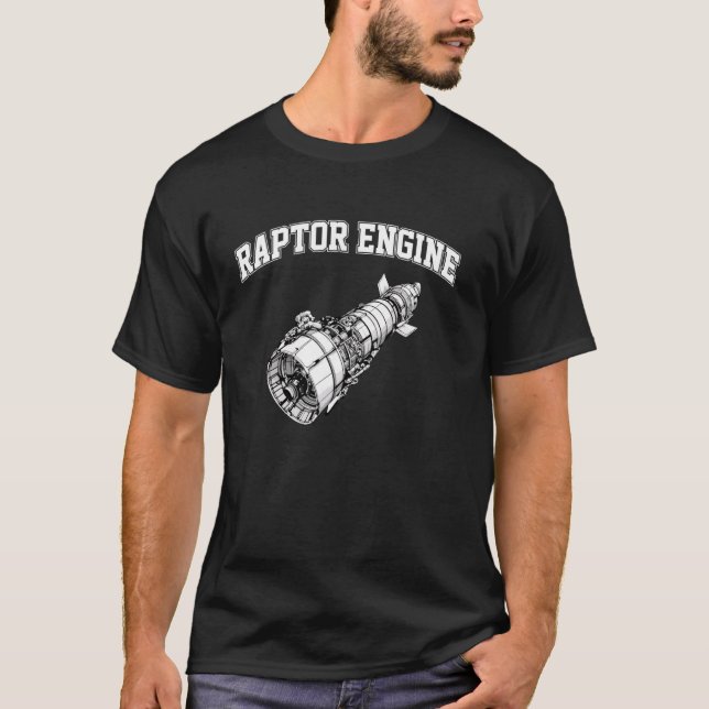 T-shirt Rocket Scientifique Starship Raptor Engine Pour L' (Devant)