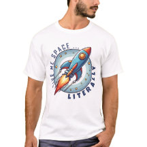 T-shirt Rocket Ship - Donnez-moi de l'espace litté