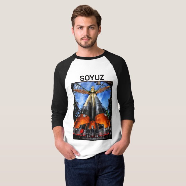 T-shirt Rocket Soyouz Sur Pad (Devant entier)