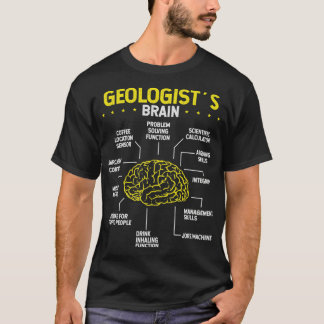 T-shirt Rockhounder Brain Rock Collecteur Géologue Minéral