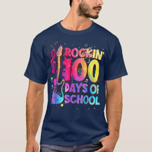 T-shirt Rockin' 100 Jours D'École Chemise Guitare Musique