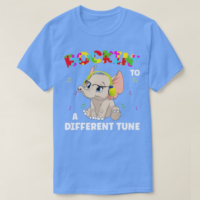 T-shirt Rockin À Différentes Danses Dansantes Eléphant Aut (Design devant)