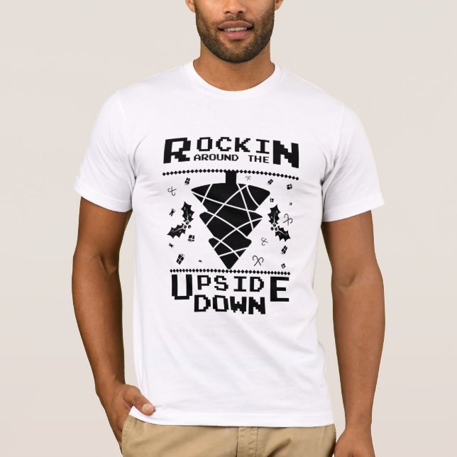 T-shirt Rockin' autour de l'envers vers le bas (Devant)