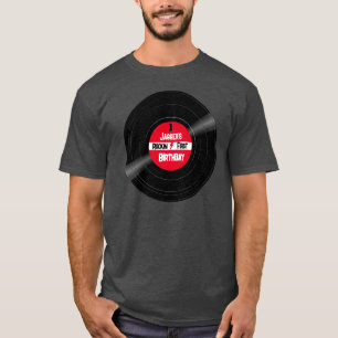 T-shirt Rockin Birthday Vinyl Record pour maman Pa