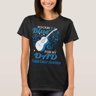 T-shirt rockin_ bleu pour le cancer de la prostate