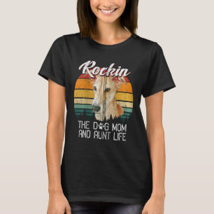 T-shirt Rockin chien maman & tante vie whippet chien avec