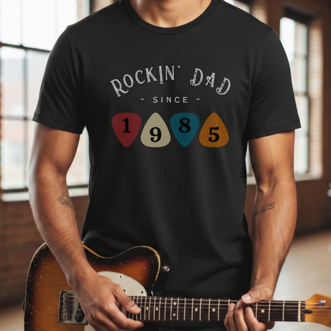 T-shirt Rockin' Dad Guitar Pick Retro Father's Day (Rockin' Dad Guitar Pick Retro Father's Day T-Shirt
)